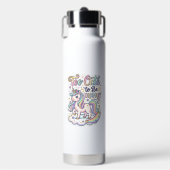 Eenhoring Te Schattig Om Gewone Premium Vector Sti Waterfles (Voorkant)