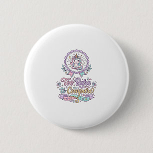 Eenhoring Te Zeldzaam Om Cute Pastel T-Shirt Te Ve Ronde Button 5,7 Cm