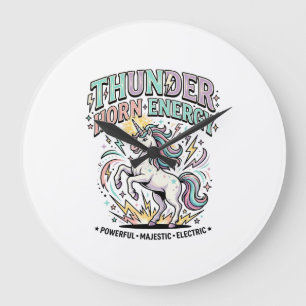 Eenhoring Thunder Horn Energie Retro Stijl Product Grote Klok