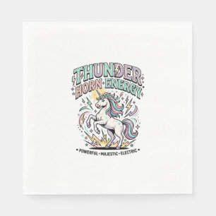 Eenhoring Thunder Horn Energie Retro Stijl Product Servet