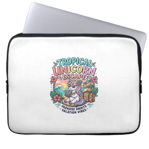 Eenhoring Tropische Eenhoring Ontsnapping POD Klaa Laptop Sleeve