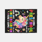 Eenhoring Vaarwel Pre K Afstuderen Kleuterschool H Fleece Deken (Voorkant (Horizontaal))