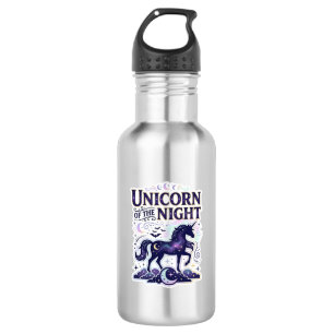 Eenhoring van de Nacht Grafisch Ontwerp Zazzle Ont Waterfles