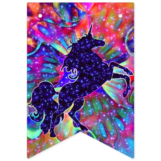 EENHORING VAN HET UNIVERSUM meerkleurig Vlaggetjes (Eerste vlag)