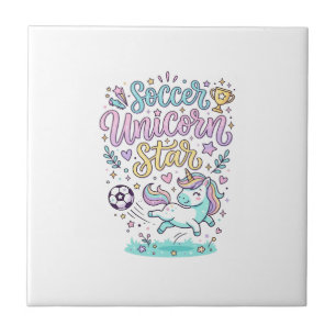 Eenhoring Voetbal Eenhoring Ster Schattig Tegeltje