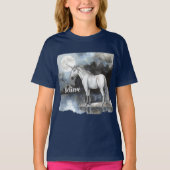 Eenhoring Volle Maan Geloof T-shirt (Voorkant)