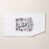 Eenhoring Vrede Liefde Pose Eenhoring Witte Achter Handdoek (Handdoek)