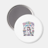 Eenhoring Vrede Liefde Pose Eenhoring Witte Achter Magneet (Voorkant / Achterkant)