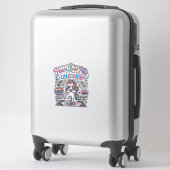Eenhoring Vrede Liefde Pose Eenhoring Witte Achter Sticker (Koffer)