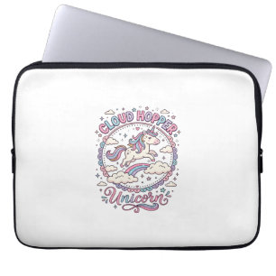 Eenhoring Wolk Hopper Eenhoring Speels Schattig Ge Laptop Sleeve