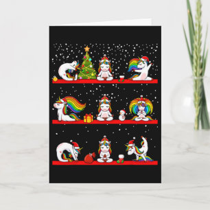 Eenhoring Yoga Houden Kerst Pyjama Grappige Zen Na Kaart