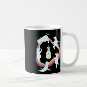 Eenhoring Yoga Zonnegroet Houden Regenboog Meme Koffiemok