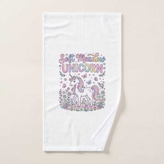 Eenhoring Zachte Weide Eenhoring Schattig Vectoron Handdoek (Handdoek)
