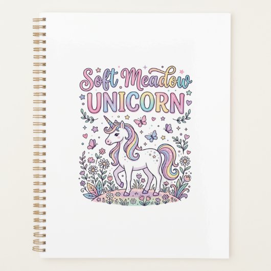 Eenhoring Zachte Weide Eenhoring Schattig Vectoron Planner (Voorkant)
