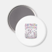 Eenhoring Zachte Weide Eenhoring Schattige Vector Magneet (Voorkant / Achterkant)