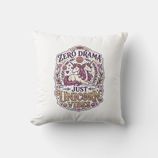 Eenhoring Zero Drama Gewoon Eenhoring Sfeer Stijlv Kussen (Voorkant)