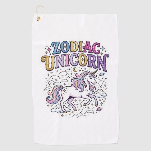 Eenhoring Zodiac Eenhoring Premium Vector Marktpla Golfhanddoek (Voorkant)