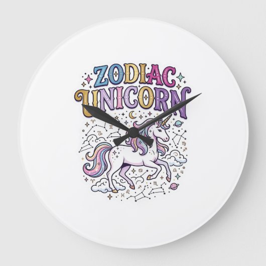Eenhoring Zodiac Eenhoring Premium Vector Marktpla Grote Klok (Voorkant)