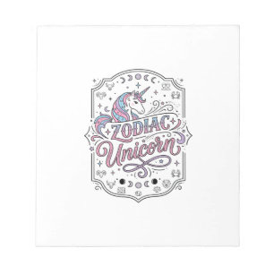 Eenhoring Zodiac Eenhoring Speels Schattig Cadeau Notitieblok