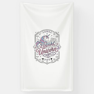 Eenhoring Zodiac Eenhoring Speels Schattig Cadeau  Spandoek