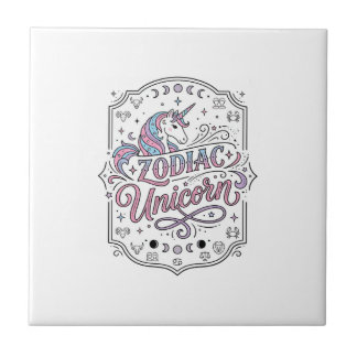 Eenhoring Zodiac Eenhoring Speels Schattig Cadeau  Tegeltje