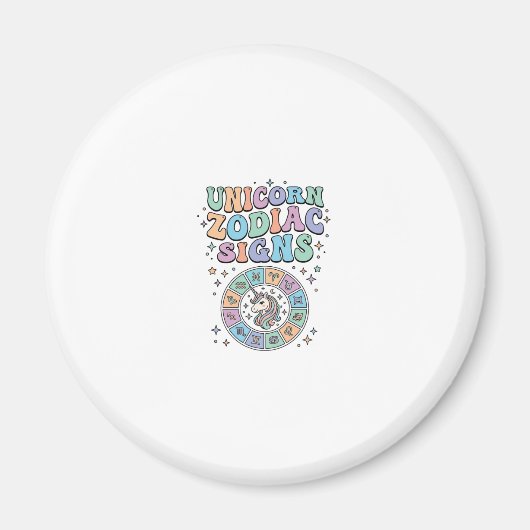 Eenhoring Zodiac Tekens Kawaii Vector Design_1 Magneet (Voorkant)
