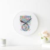 Eenhoring Zodiac Tekens Kawaii Vector Ontwerp_1 Grote Klok (Huis)