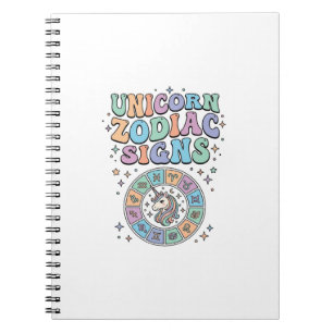 Eenhoring Zodiac Tekens Kawaii Vector Ontwerp_1 Notitieboek