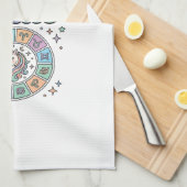 Eenhoring Zodiac Tekens Kawaii Vector Ontwerp_1 Theedoek (Quarter Fold)