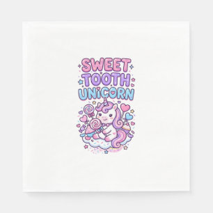 Eenhoring Zoete Tand Eenhoring Schattig Pastel Sch Servet