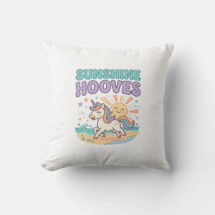 Eenhoring Zonneschijn Hoeven Trendy Grafisch T-shi Kussen