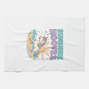 Eenhoring Zonneschijn Hoeven Trendy Grafisch T-shi Theedoek