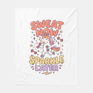 Eenhoring Zweet Nu Glans Later Afdrukklaar Zazzle Fleece Deken