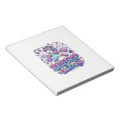 Eenhoringbas Drop Eenhoring Cadeau Idee Typografie Notitieblok (Schuin)