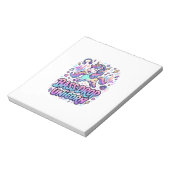 Eenhoringbas Drop Eenhoring Cadeau Idee Typografie Notitieblok (Linkerzijde)