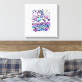 Eenhoringbas Drop Eenhoringcadeau Idee Typografie Canvas Afdruk (Insitu (Slaapkamer))
