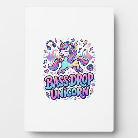Eenhoringbas Drop Eenhoringcadeau Idee Typografie  Fotoplaat (voorkant)