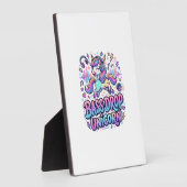 Eenhoringbas Drop Eenhoringcadeau Idee Typografie  Fotoplaat (Zijkant)