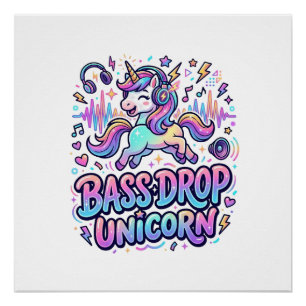 Eenhoringbas Drop Eenhoringcadeau Idee Typografie  Perfect Poster