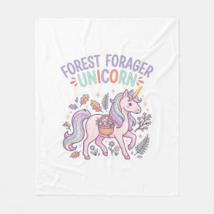 EenhoringbosFourageur Eenhornig Grafisch Ontwerp W Fleece Deken