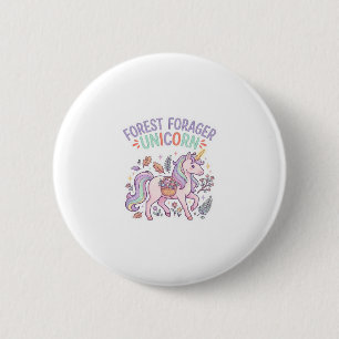 EenhoringbosFourageur Eenhornig Grafisch Ontwerp W Ronde Button 5,7 Cm