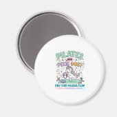 Eenhoringen Pilates en Pixie Dust Vette Typografie Magneet (Voorkant / Achterkant)