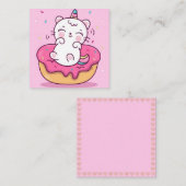 Eenhoringkat Notitiekaartje (Voorkant / Achterkant)