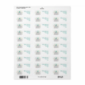 Eenhoringkat retouradreslabel Mooie Etiket (Full Sheet)