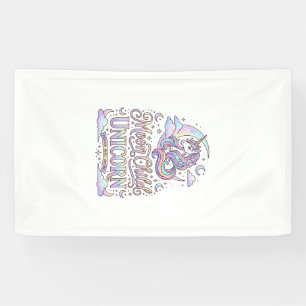 Eenhoringmaan Kind Eenhoring Origineel Zazzle Ontw Spandoek