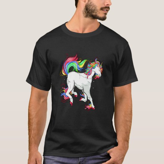 Eenhoringpaard Awesome Kleurig T-shirt (Voorkant)
