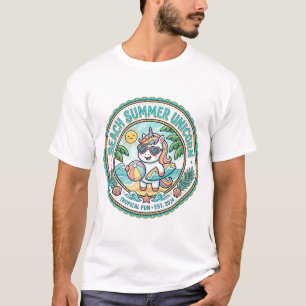 Eenhoringstrand Zomer Eenhoring POD Kant-en-klare T-shirt