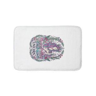 Eenhoringtuin Heks Eenhorn Kleurig Kleding Grap Badmat