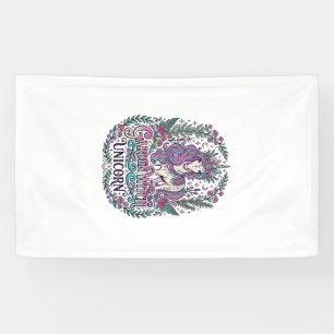 Eenhoringtuin Heks Eenhorn Kleurig Kleding Grap Spandoek