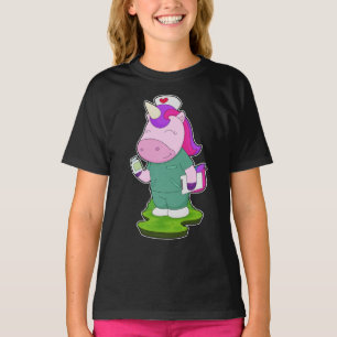 Eenhoringverpleegster medicijn t-shirt
